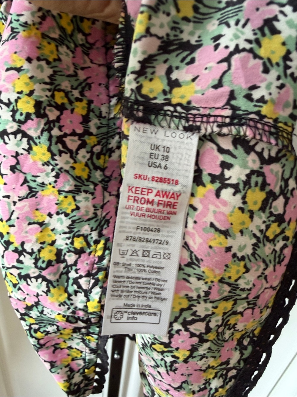New Look Pink Floral Smocked Square-Neck Top - Picture 10 of 13